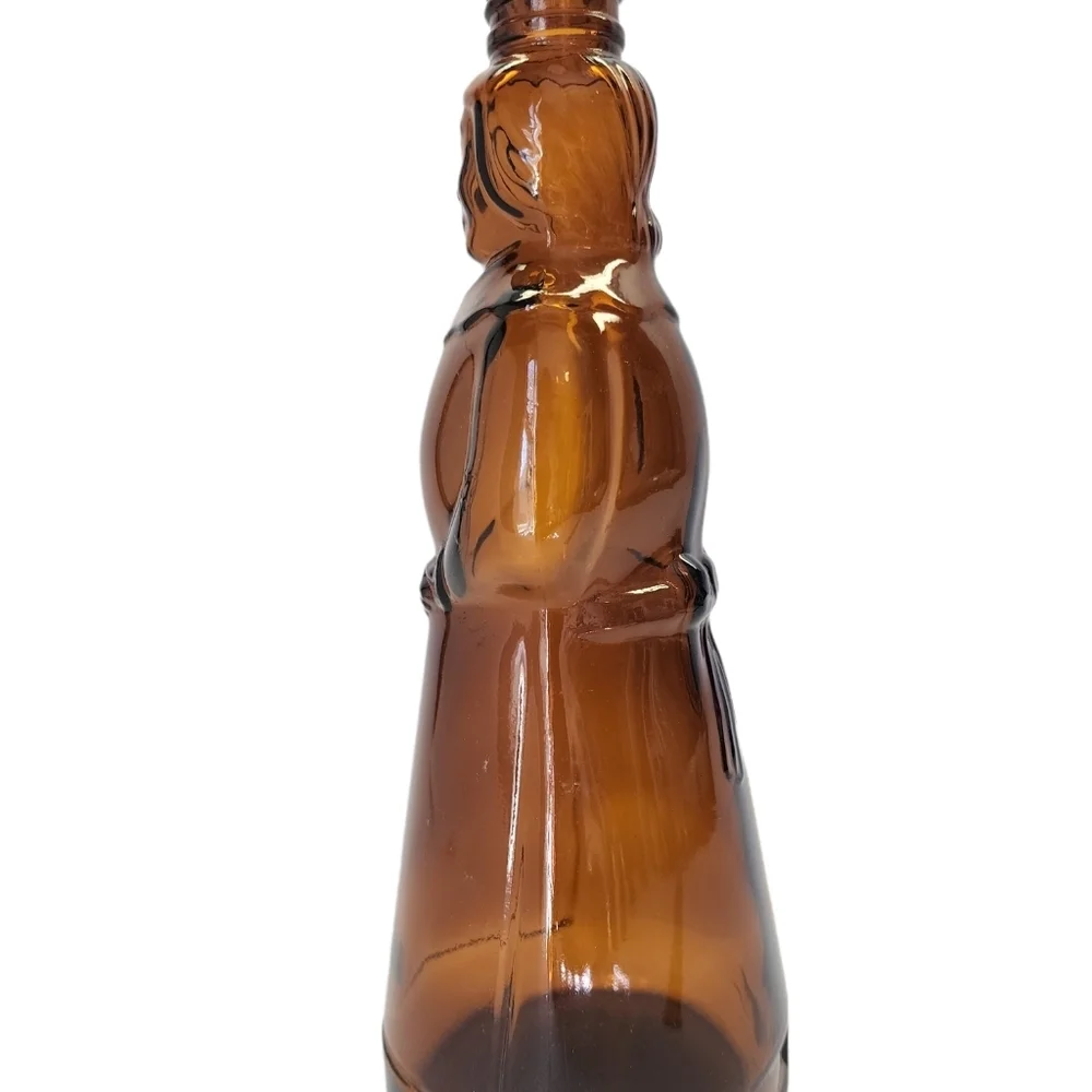 Mrs. Butterworth 10 inch Amber Glass Syrup Bottle 1964 - Picture 2 of 7